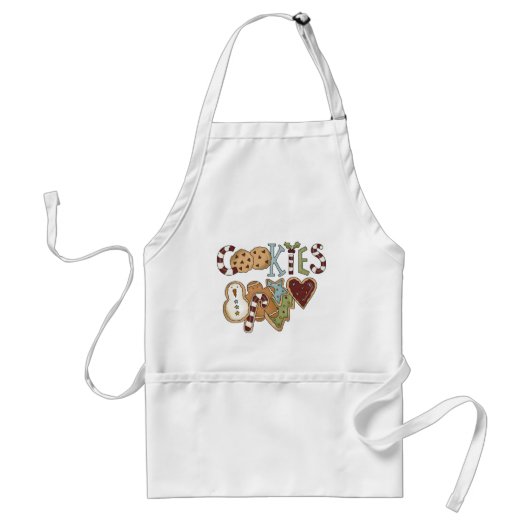 Cookies voor Santa Tshirts en geschenken Standaard Schort (Voorkant)