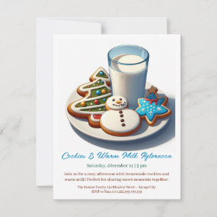 🥛 "Cookies & Warm Milk Afternoon" Invitation 🍪 Kaart