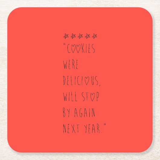 Cookies were delicious kartonnen onderzetters (Voorkant)