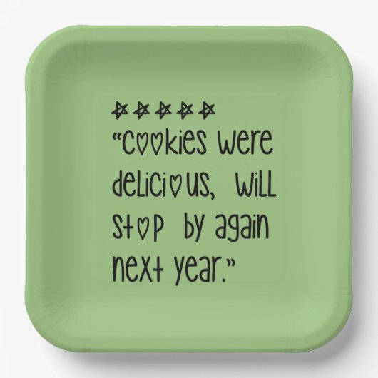 Cookies were delicious papieren bordje (Voorkant)