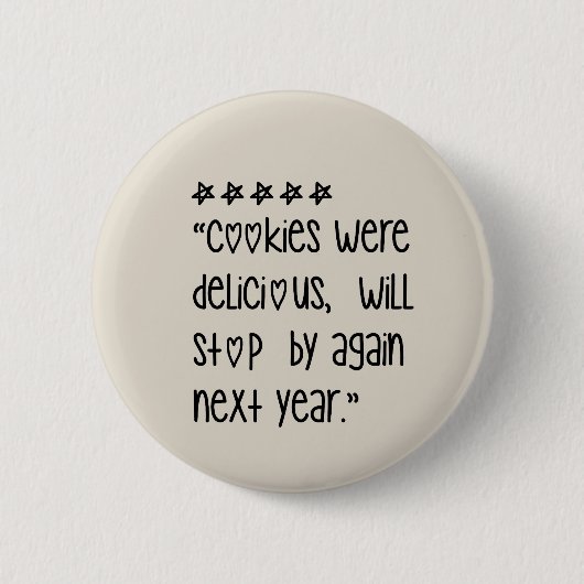 Cookies were delicious ronde button 5,7 cm (Voorkant)