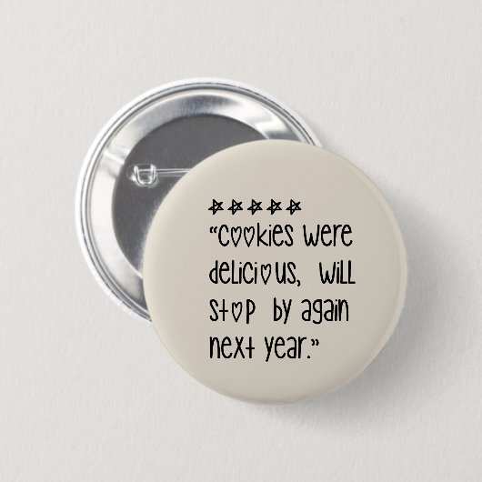 Cookies were delicious ronde button 5,7 cm (Voorkant /achterkant)