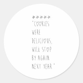 Cookies were delicious ronde sticker