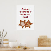 COOKIES WORDEN GEMAAKT MET.. POSTER (Keuken)