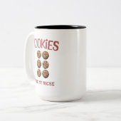 Cookies zijn mijn niche tweekleurige koffiemok (Voorkant links)