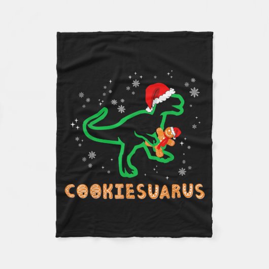 Cookiesaurus Christmas Dinosaur Rex Sugar Cookie  Fleece Deken (Voorkant)
