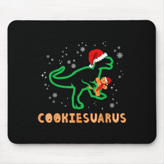 Cookiesaurus Christmas Dinosaur Rex Sugar Cookie Muismat (Voorkant)