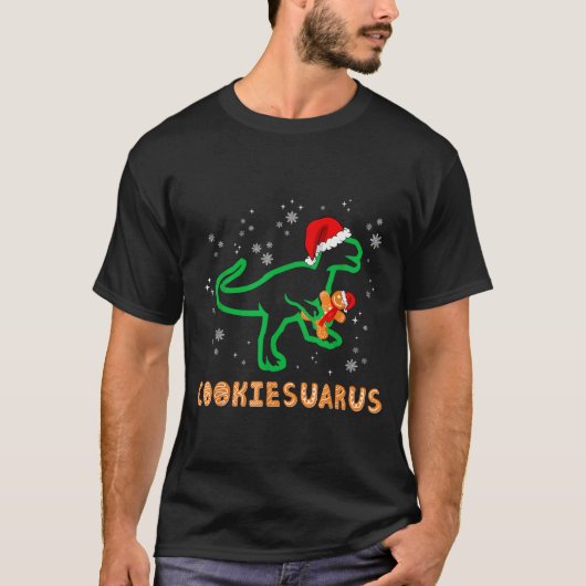 Cookiesaurus Christmas Dinosaur Rex Sugar Cookie  T-shirt (Voorkant)