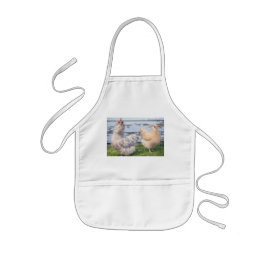 Cooking Apron Two Chickens Farmhouse  Kinder Schort