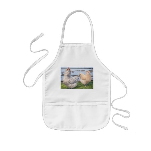 Cooking Apron Two Chickens Farmhouse  Kinder Schort (Voorkant)