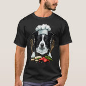 Cooking Border Collie Restaurant cook on Border Co T-shirt (Voorkant)