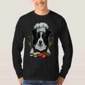 Cooking Border Collie Restaurant cook on Border Co T-shirt (Voorkant)
