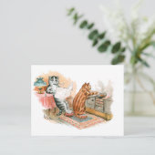 Cooking Cat Louis Wain Briefkaart (Staand voorkant)