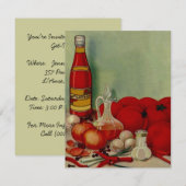 COOKING CHEF KITCHEN PARTY INVITE THUIS CANNING KAART (Voorkant / Achterkant)