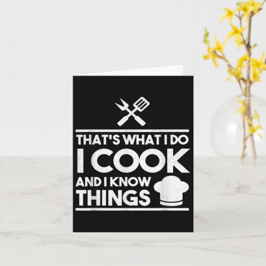 Cooking Chef That's What I Do I Cook And Know Thin Kaart (Gele Bloem)