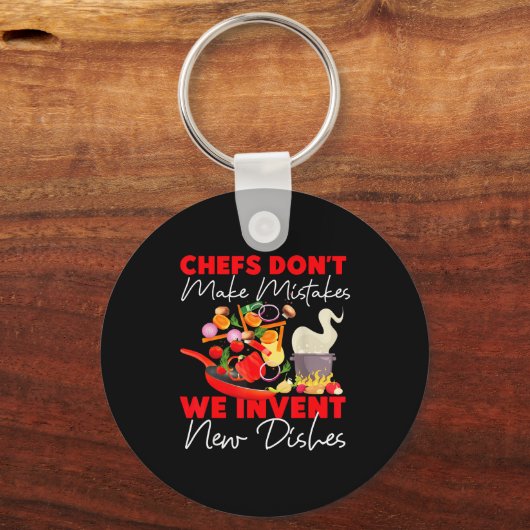 Cooking Cook Kitchen Chef Chefs Don't Make Mistake Sleutelhanger (Voorkant)