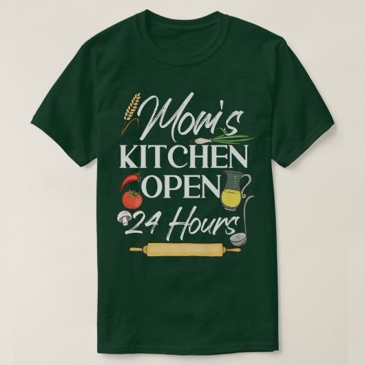 Cooking Cook Kitchen Chef MomS Kitchen Open 24 Hou T-shirt (Design voorkant)