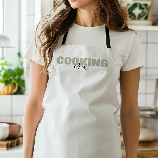 Cooking Crew Simple Text Matching Group  Schort