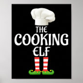 Cooking Elf Matching Family Group Christmas Party  Poster (Voorkant)