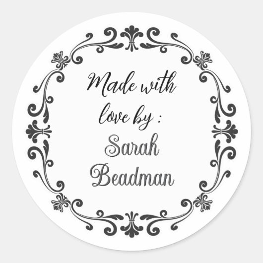 Cooking Food Made With Love by Label Sticker (Voorkant)