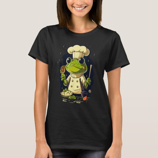 Cooking Frog Restaurant cook on Frog chef T-shirt (Voorkant)