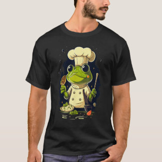 Cooking Frog Restaurant cook on Frog chef T-shirt