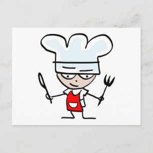 Cooking gifts with funny cartoon - Humorous design Briefkaart