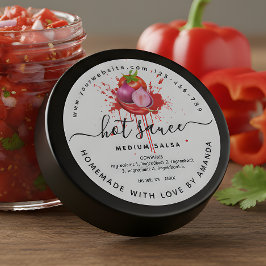 Cooking Homemade hot sauce label