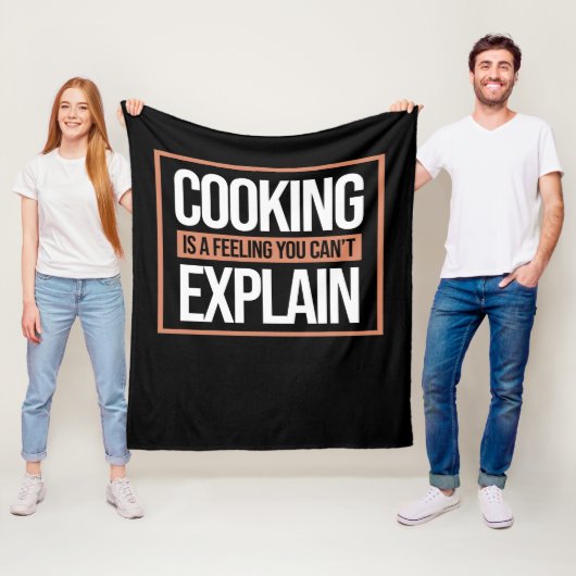 Cooking Is A Feeling Cook Chef Kitchen Food Maker Fleece Deken (In situ)