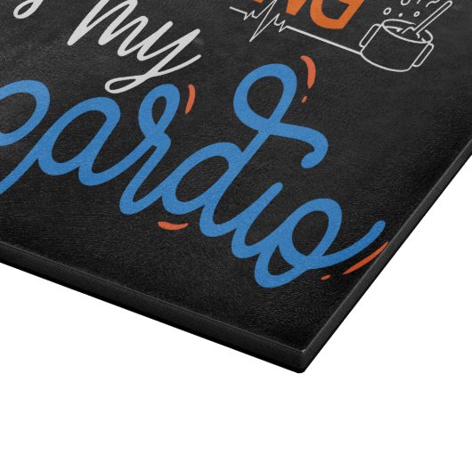 Cooking is my Cardio Snijplank (Hoek)