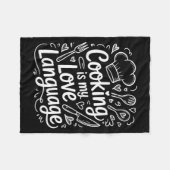 Cooking Is My Love Language, Culinary Chef And Kit Fleece Deken (Voorkant (Horizontaal))