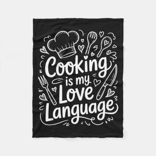 Cooking Is My Love Language, Culinary Chef And Kit Fleece Deken (Voorkant)