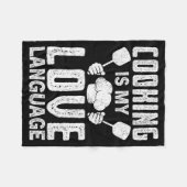Cooking Is My Love Language Funny Chef Quote  Fleece Deken (Voorkant (Horizontaal))