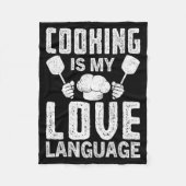Cooking Is My Love Language Funny Chef Quote Fleece Deken (Voorkant)