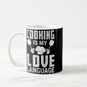 Cooking Is My Love Language Funny Chef Quote Koffiemok (Links)