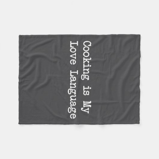 Cooking Is My Love Language Funny Quotes  Fleece Deken (Voorkant (Horizontaal))