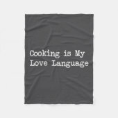 Cooking Is My Love Language Funny Quotes  Fleece Deken (Voorkant)