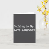 Cooking Is My Love Language Funny Quotes  Kaart (Gele Bloem)