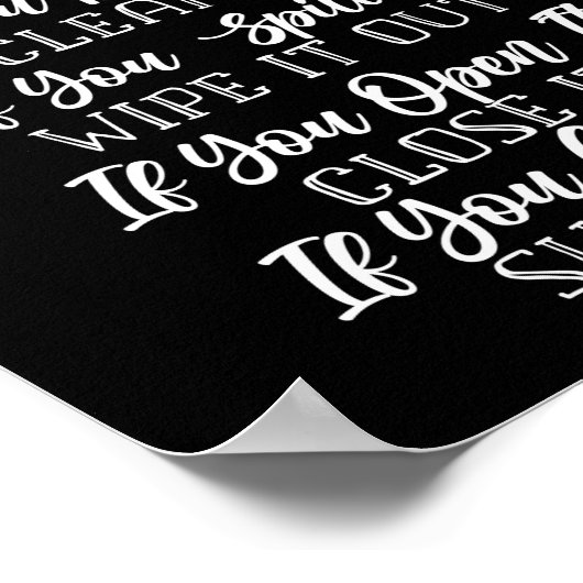 Cooking Kitchen Chef Kitchen Rules If You Empty It Poster (Hoek)