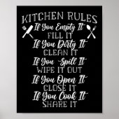 Cooking Kitchen Chef Kitchen Rules If You Empty It Poster (Voorkant)