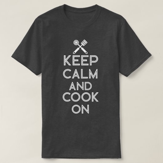 Cooking Kitchen Kf houden kalm en koken verder T-shirt (Design voorkant)