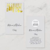 Cooking Logo  Chef Restaurant Gray Golden Knifes  Visitekaartje (Voorkant / Achterkant)