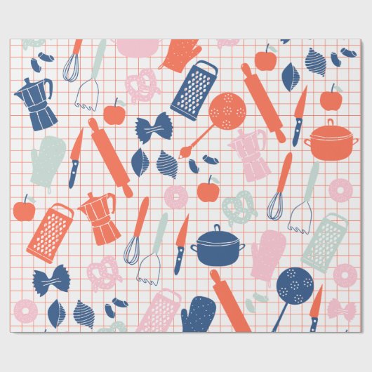 Cooking Lover Wrapping Paper Cadeaupapier (Vlak)