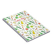 Cooking Notes Fresh Vegetables Waterverf Tekening Notitieboek (Rechterzijde)