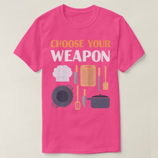 Cooking Tools Keukenkaas Kies je wapen T-shirt (Design voorkant)