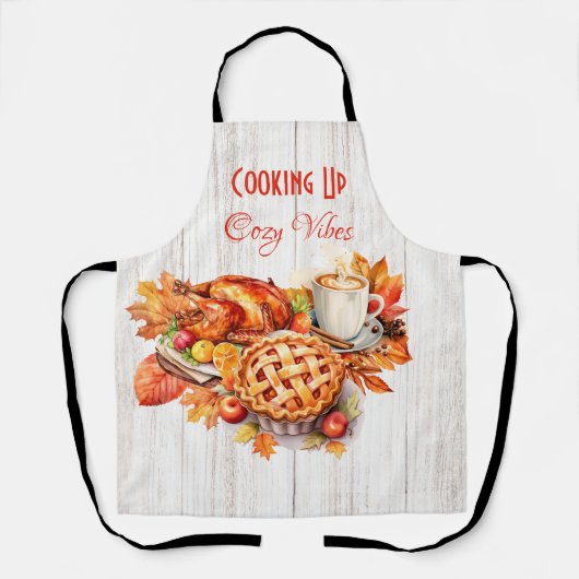 Cooking Up Cosy Vibes - Thanksgiving Schort (Voorkant)