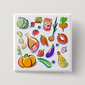 Cooking Vierkante Button 5,1 Cm (Voorkant)