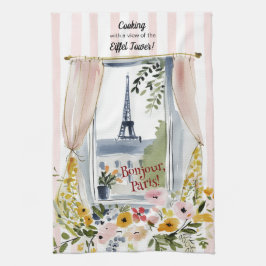 Cooking with a view of the Eiffel Tower Theedoek