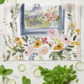 Cooking with a view of the Eiffel Tower Theedoek (Gevouwen)