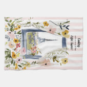 Cooking with a view of the Eiffel Tower Theedoek (Horizontaal)